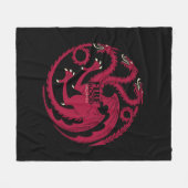 Couverture Polaire Targaryen Sigil - Feu et Sang (Devant (Horizontal))