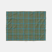 Couverture Polaire Tartan à dot bleu et vert brillant (Devant (Horizontal))