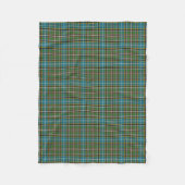 Couverture Polaire Tartan à dot bleu et vert brillant (Devant)