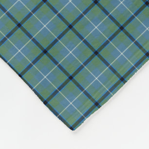 Couverture Polaire Tartan antique bleu-clair de clan de Douglas