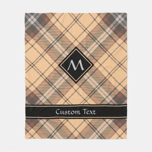 Couverture Polaire Tartan beige et Brown (Devant)