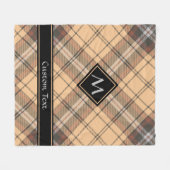 Couverture Polaire Tartan beige et Brown (Devant (Horizontal))