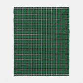 Couverture Polaire Tartan blanc de pied de noir vert de plaid de (Devant)