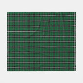 Couverture Polaire Tartan blanc de pied de noir vert de plaid de (Devant (Horizontal))