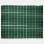 Couverture Polaire Tartan blanc de pied de noir vert de plaid de (Devant (Horizontal))