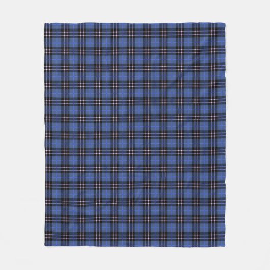 Couverture Polaire Tartan bleu écossais (Devant)