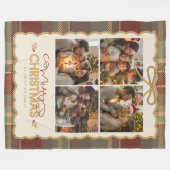 Couverture Polaire Tartan Border Christmas 4 Photo Template ID1141A (Devant (Horizontal))
