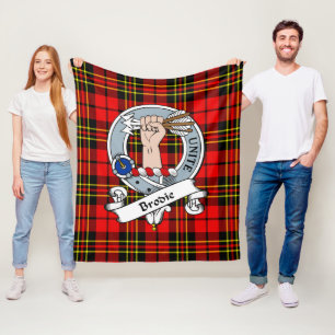 Couverture Polaire Tartan Brodie Moderne Clan Badge à Carreaux