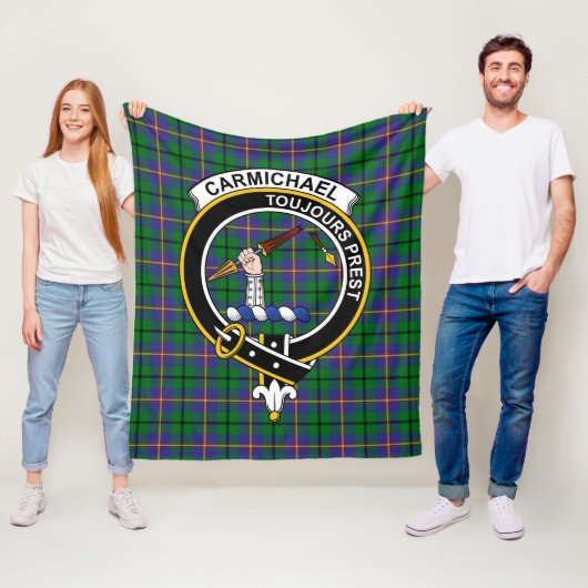 Couverture Polaire Tartan Clan Carmichael (En situation)