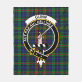Couverture Polaire Tartan Clan Gunn (Devant)