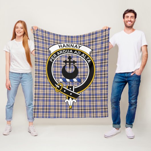 Couverture Polaire Tartan Clan Hannay (En situation)