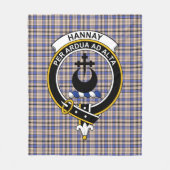 Couverture Polaire Tartan Clan Hannay (Devant)