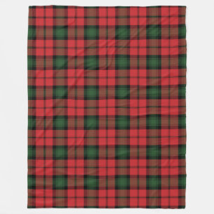 Couverture Polaire Tartan Clan Kerr Plaid Rouge Vert noir