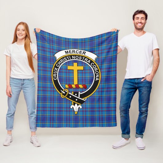 Couverture Polaire Tartan Clan Mercer (En situation)