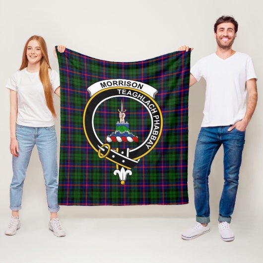 Couverture Polaire Tartan Clan Morrison (En situation)
