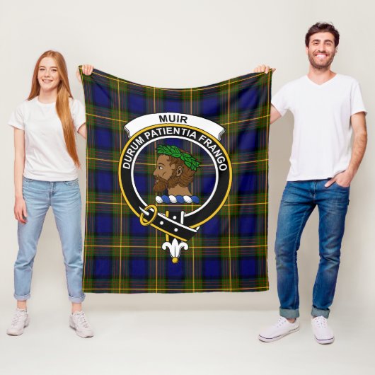 Couverture Polaire Tartan Clan Muir (En situation)