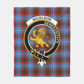 Couverture Polaire Tartan Clan Nicolson (Devant)