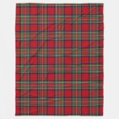 Couverture Polaire Tartan Clan Stewart Plaid Red Green Check Motif (Devant)
