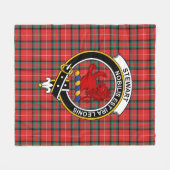 Couverture Polaire Tartan Clan Stuart de Bute (Devant (Horizontal))