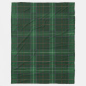 Couverture Polaire Tartan Clan Walsh Plaid Green Check Motif (Devant)