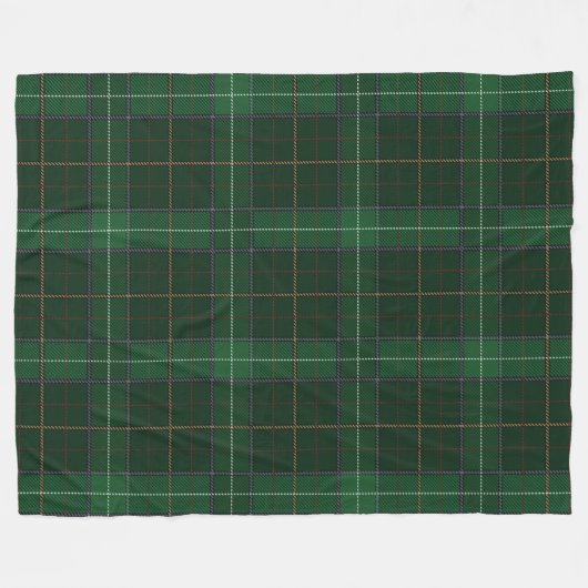 Couverture Polaire Tartan Clan Walsh Plaid Green Check Motif (Devant (Horizontal))