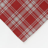 Couverture Polaire Tartan classique blanc rouge de Menzies de clan (Coin)