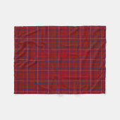 Couverture Polaire Tartan classique rouge moderne de rose écossais de (Devant (Horizontal))