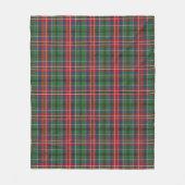 Couverture Polaire Tartan classique rustique plaqué vert rouge élégan (Devant)