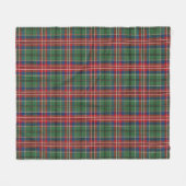 Couverture Polaire Tartan classique rustique plaqué vert rouge élégan (Devant (Horizontal))