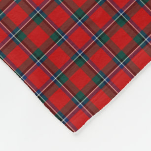 Couverture Polaire Tartan de bleu rouge, vert, et royal de clan de