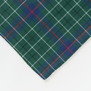 Couverture Polaire Tartan de bleu vert et royal de clan de Duncan