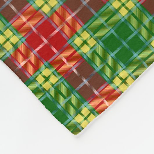 Couverture Polaire Tartan de Buchanan de monogramme (Coin)
