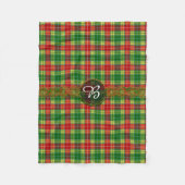Couverture Polaire Tartan de Buchanan de monogramme (Devant)