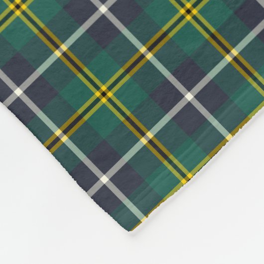 Couverture Polaire Tartan de chasse à Turnbull bleu et vert de la mar (Coin)