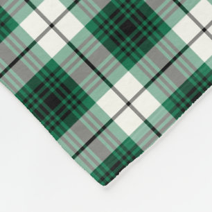 Couverture Polaire Tartan de clan de clan vert et noir