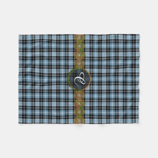 Couverture Polaire Tartan de Clark de monogramme (Devant (Horizontal))