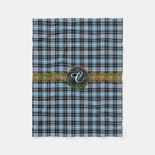Couverture Polaire Tartan de Clark de monogramme (Devant)