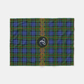 Couverture Polaire Tartan de Colquhoun de monogramme (Devant (Horizontal))