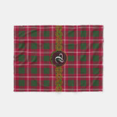 Couverture Polaire Tartan de Crawford de monogramme (Devant (Horizontal))