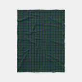 Couverture Polaire Tartan de Davidson de clan (Devant)