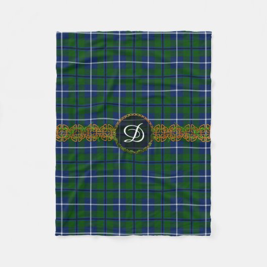 Couverture Polaire Tartan de Douglas de monogramme (Devant)