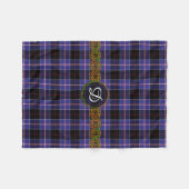 Couverture Polaire Tartan de Dunlap de monogramme (Devant (Horizontal))