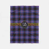 Couverture Polaire Tartan de Dunlap de monogramme (Devant)
