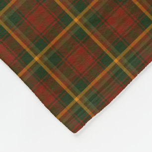 Couverture Polaire Tartan de feuille d'érable canadien