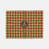 Couverture Polaire Tartan de Gibson de monogramme (Devant (Horizontal))