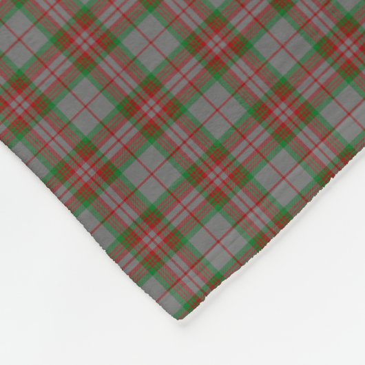 Couverture Polaire Tartan de gris de clan (Coin)