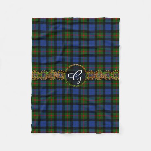 Couverture Polaire Tartan de Gunn de monogramme (Devant)