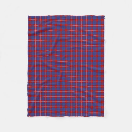 Couverture Polaire Tartan de Hamilton de clan (Devant)