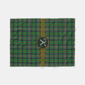 Couverture Polaire Tartan de Kennedy de monogramme (Devant (Horizontal))