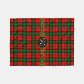 Couverture Polaire Tartan de Kerr de monogramme (Devant (Horizontal))